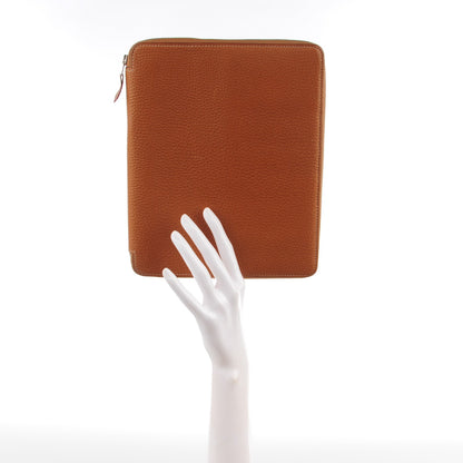 Hermes Taurillon Clemence Globe Trotter Zip Agenda GM Gold 2 of 8