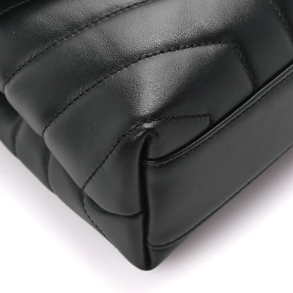 Saint Laurent Calfskin Y Quilted Monogram Toy Loulou Crossbody Bag Black 10 of 11