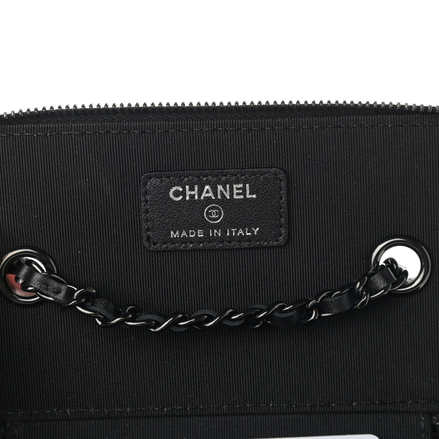 Chanel Velvet Quilted Small Vanity Case With Chain Black 6 of 11