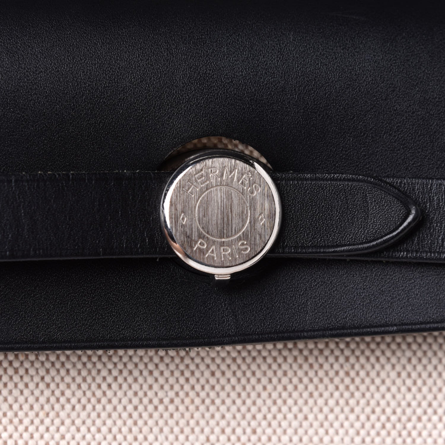 Hermes Toile Vache Herbag 30 PM Black 7 of 9