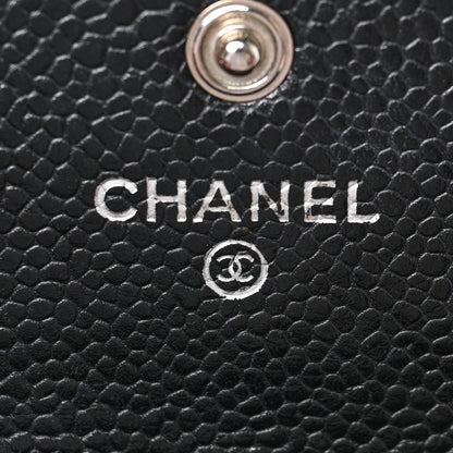 Chanel Caviar Quilted Large Gusset Flap Wallet Black 6 of 7
