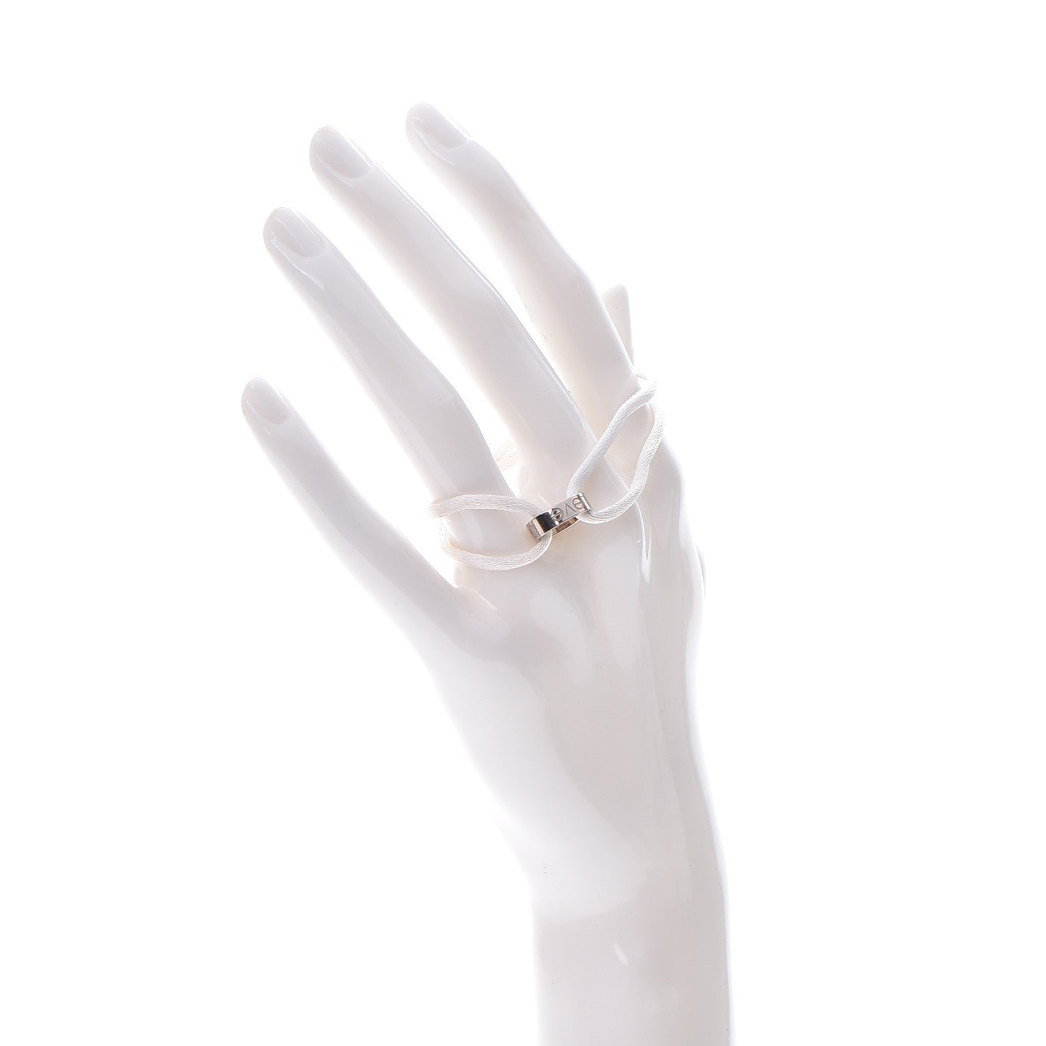 Cartier 18K White Gold Charity LOVE Adjustable Cord Bracelet White 2 of 10
