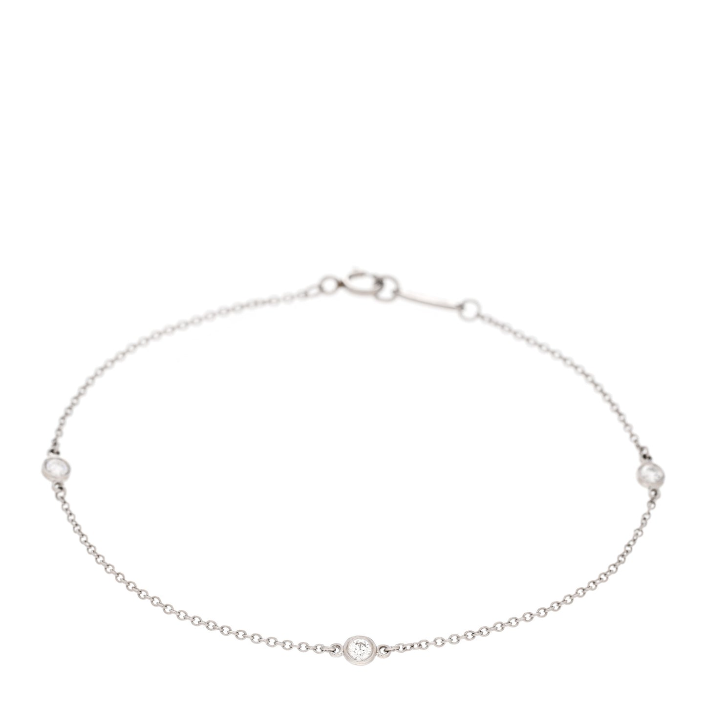 Platinum Diamond .15ctw Elsa Peretti Diamonds by the Yard Station Bracelet