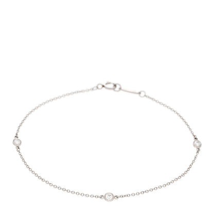 Tiffany Platinum Diamond .15ctw Elsa Peretti Diamonds by the Yard Station Bracelet 1 of 5