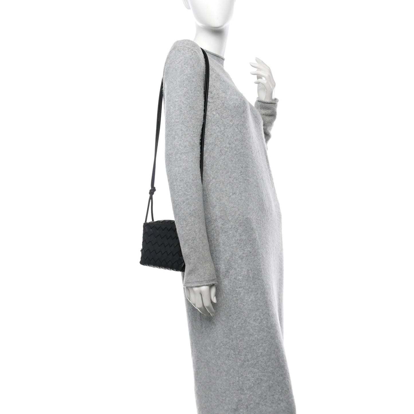 Nappa Intrecciato Mini Loop Camera Bag Black