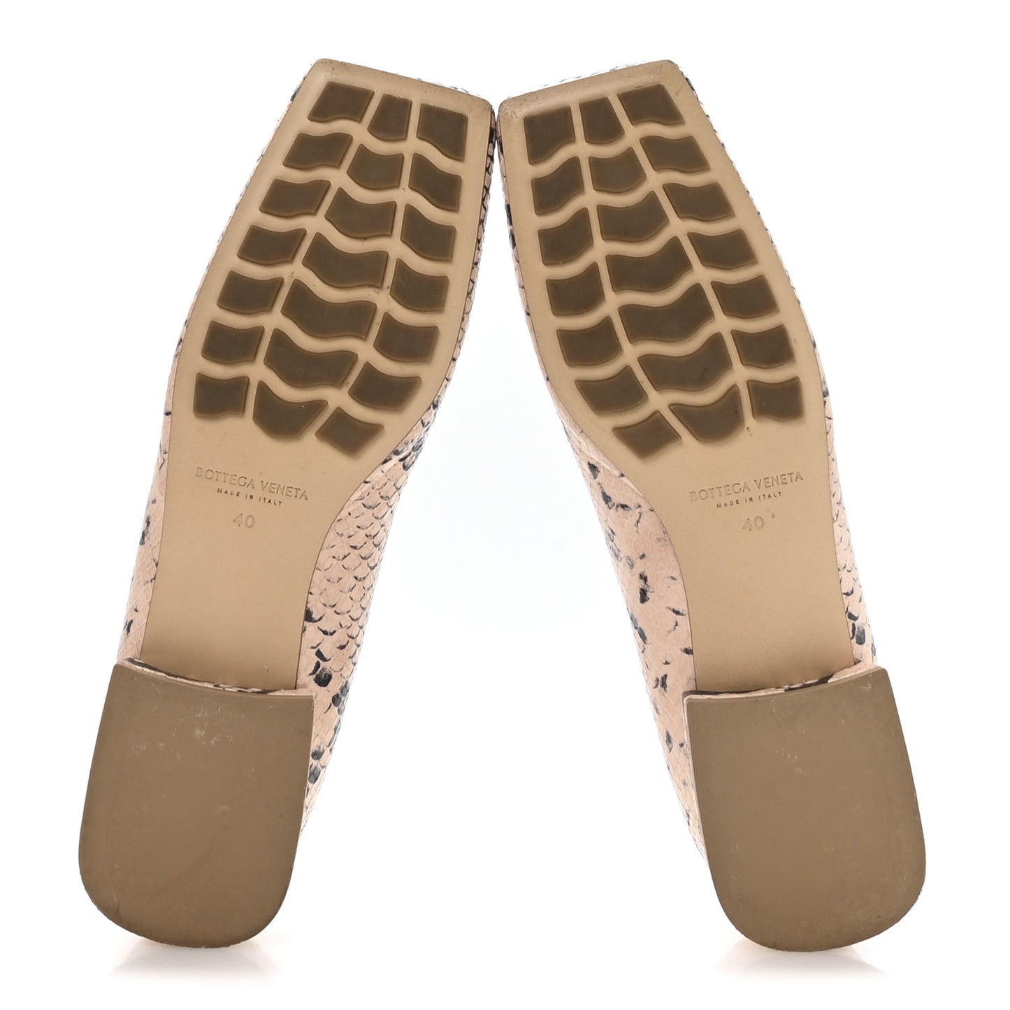 Faded Snakeskin Printed Tower Flat 40 Cantaloupe Black
