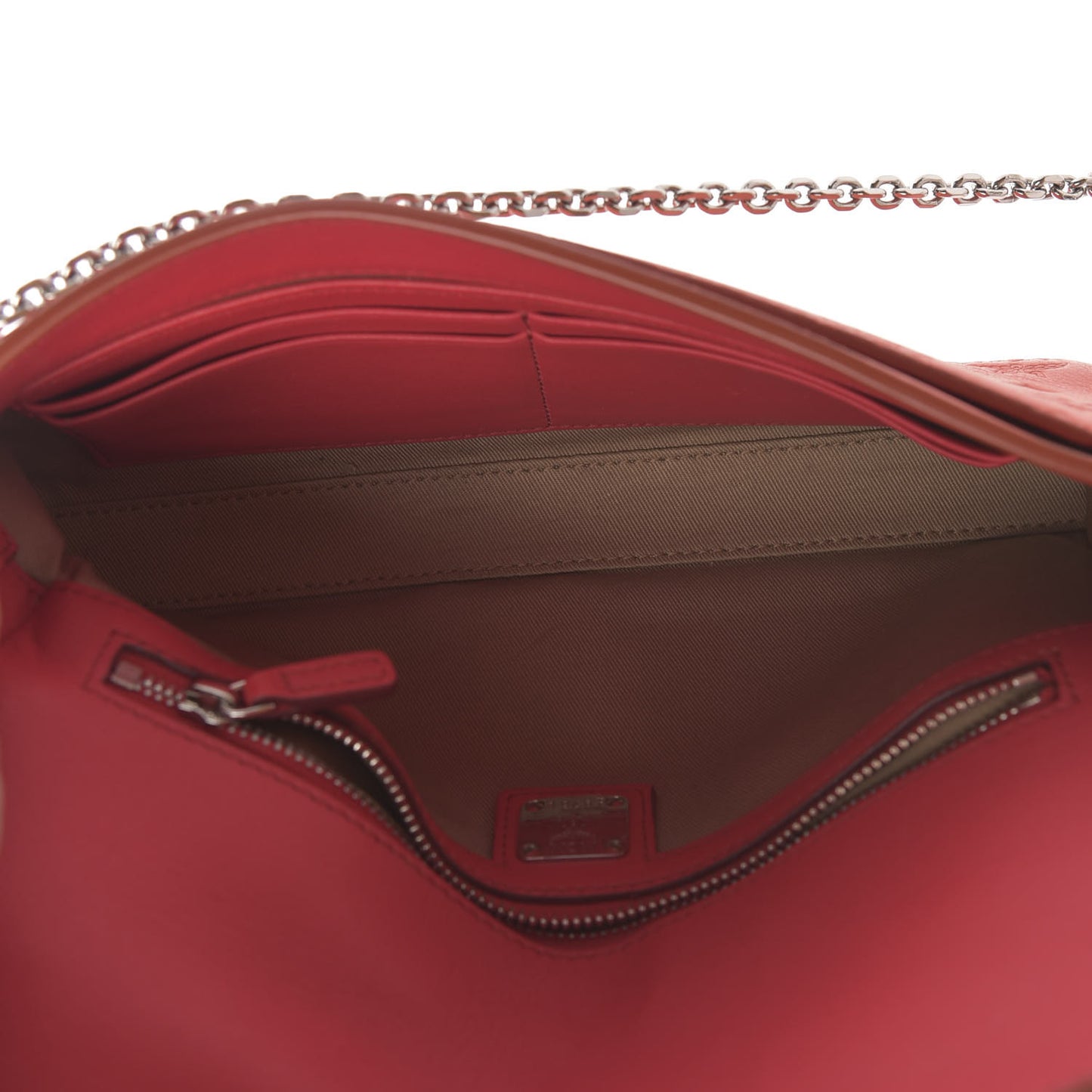 Calfskin Ottomar Monogram Medium Millie Crossbody Bag Hot Coral