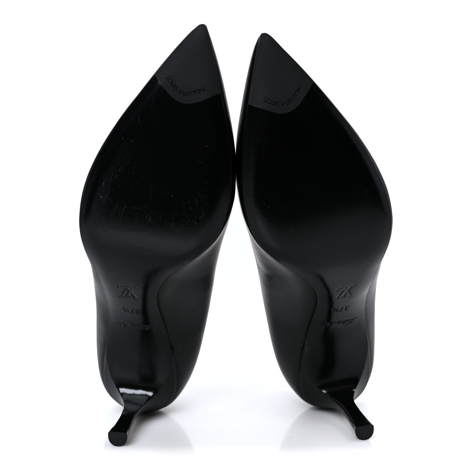 Louis Vuitton Calfskin Cherie Pumps 37.5 Black 6 of 9
