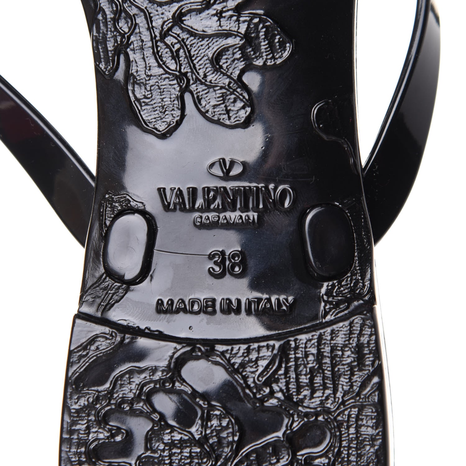 Valentino Garavani PVC Jelly Bow Thong Sandals 38 Black 7 of 9