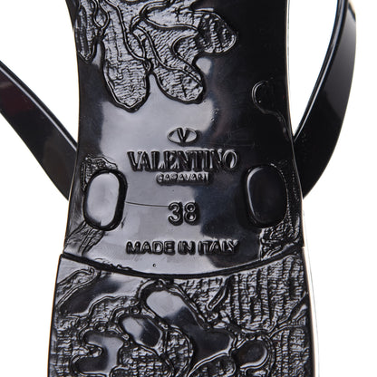 Valentino Garavani PVC Jelly Bow Thong Sandals 38 Black 7 of 9