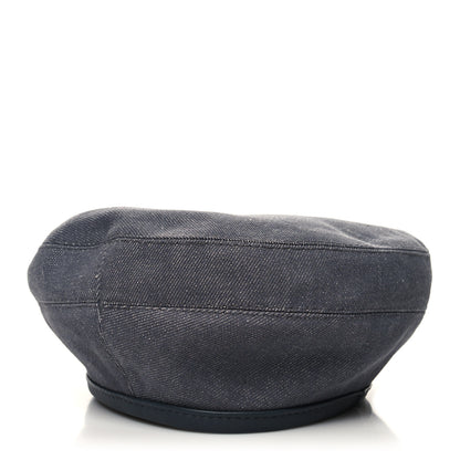 Hermes Denim Saint Honore Beret 57 Gris Plomb Ardoise 2 of 7