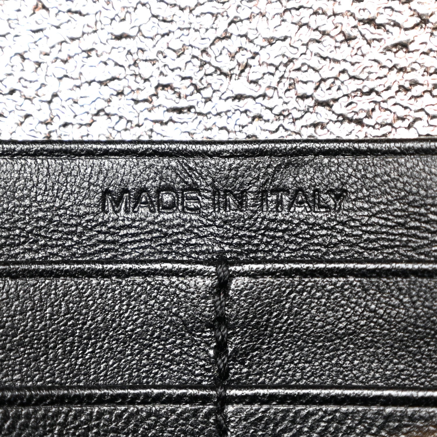 Saint Laurent Metallic Crackled Calfskin Matelasse Chevron Monogram Chain Wallet Gold 7 of 11