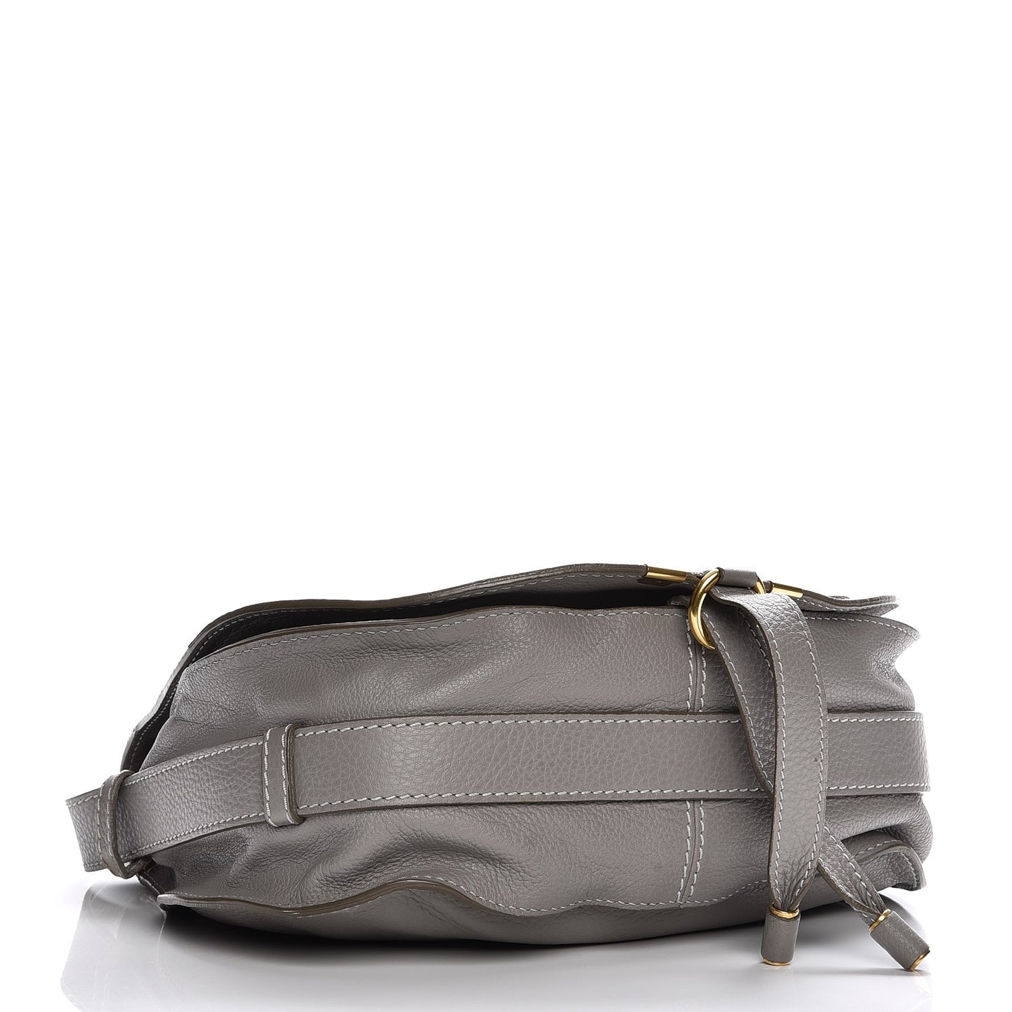 Calfskin Medium Marcie Round Crossbody Bag Cashmere Grey