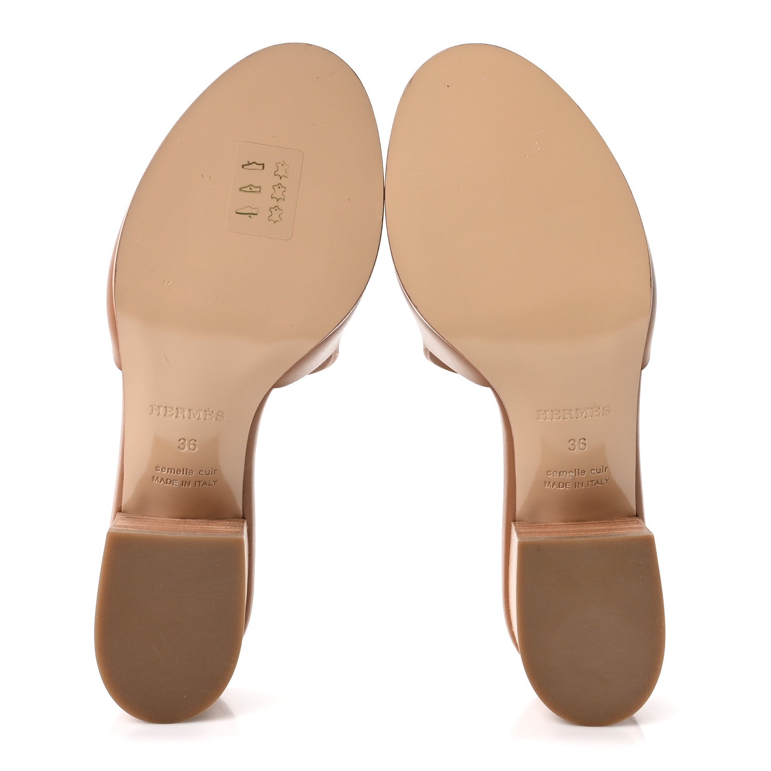 Hermes Raw Edged Calfskin Mona Sandals 36 Naturel 6 of 10