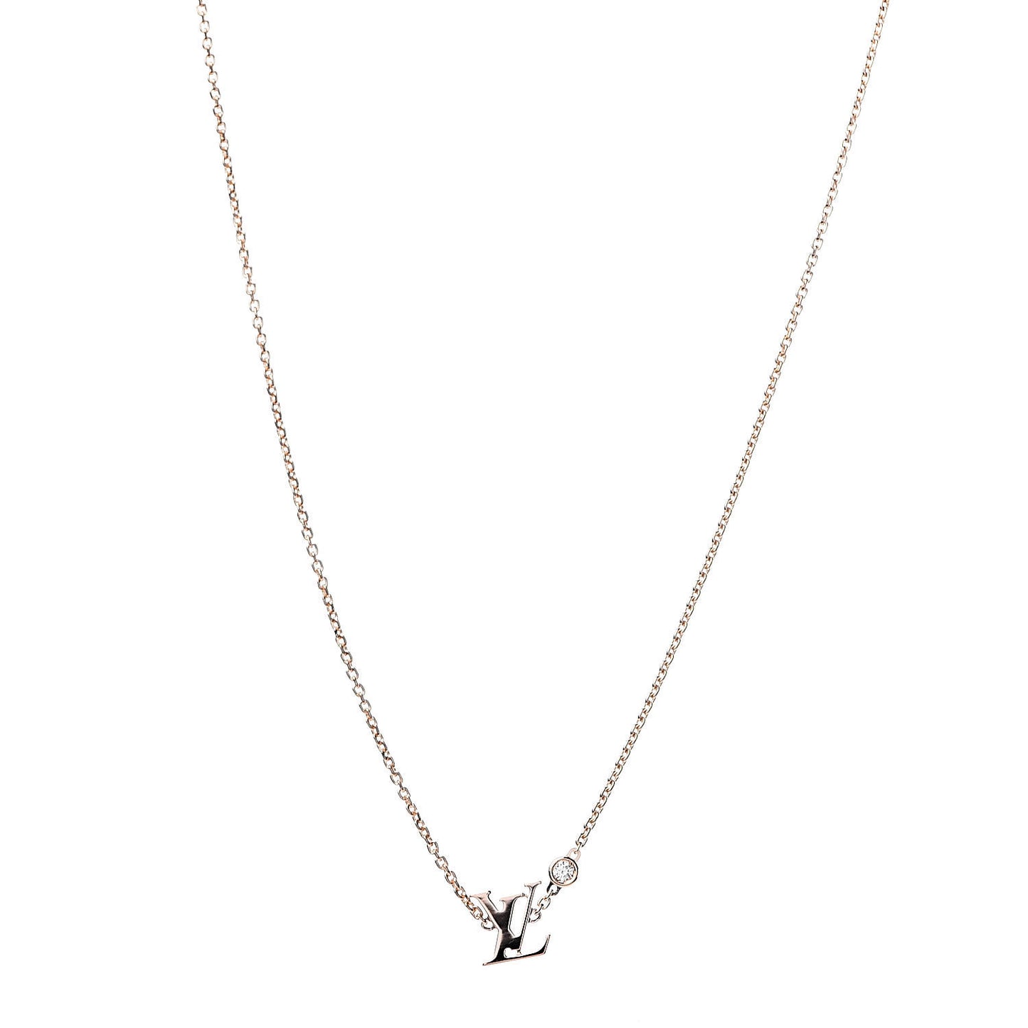 18K Pink Gold Diamond Idylle Blossom LV Pendant Necklace