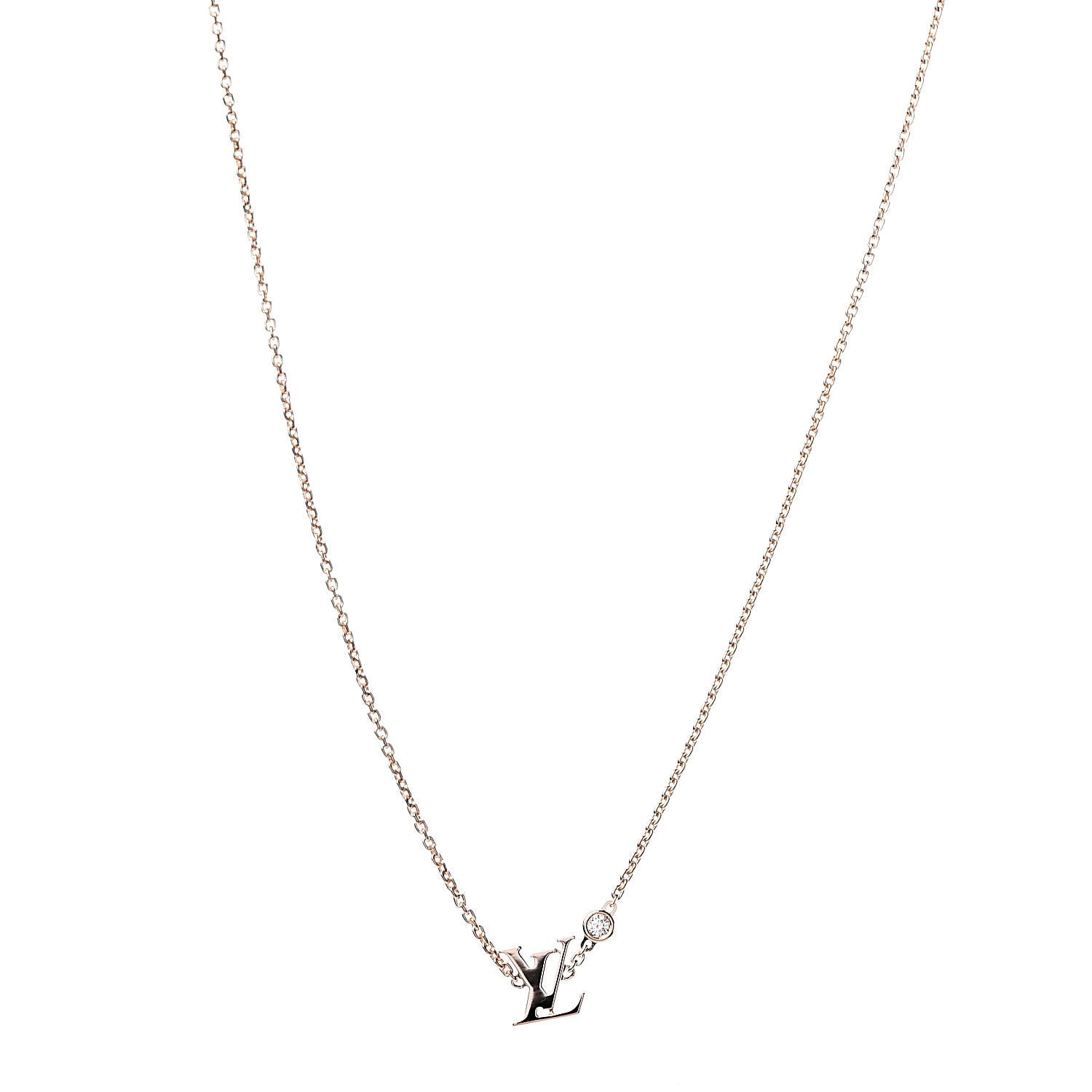 Louis Vuitton 18K Pink Gold Diamond Idylle Blossom LV Pendant Necklace 1 of 6
