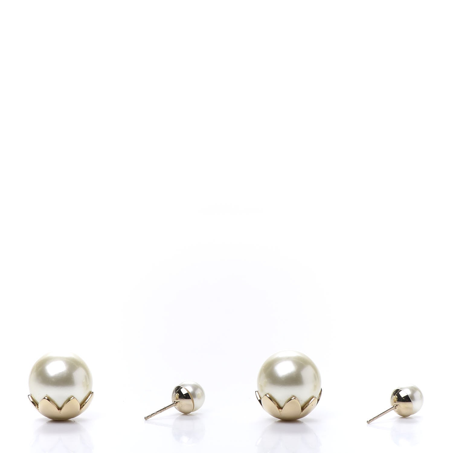 Christian Dior Pearl Mise En Dior Tribal Earrings Gold 4 of 4