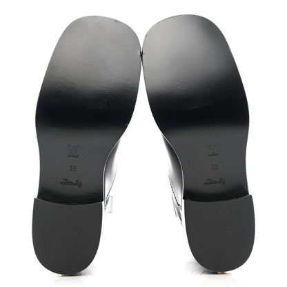 Louis Vuitton Calfskin Monogram Downtown Ankle Boots 38 Black 5 of 10