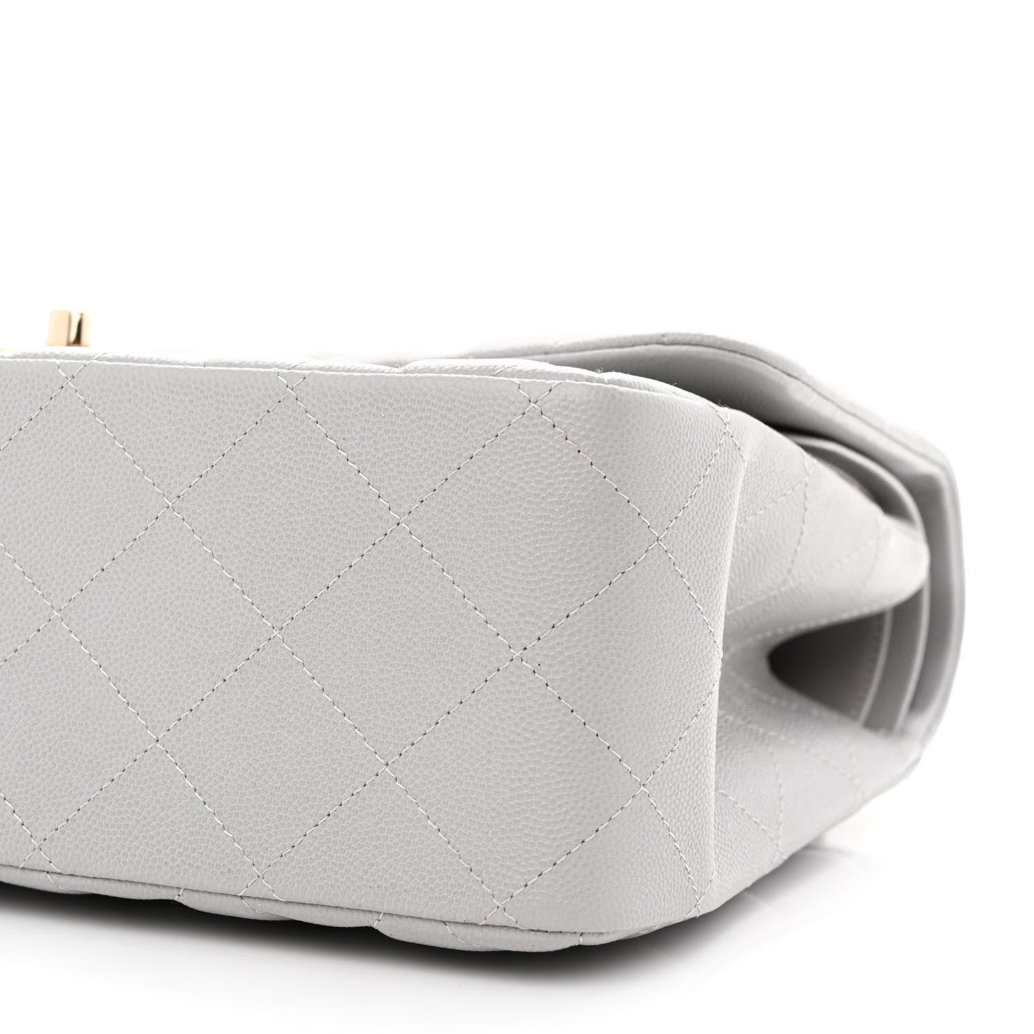 Chanel Caviar Quilted Jumbo Double Flap Light Grey 9 of 9