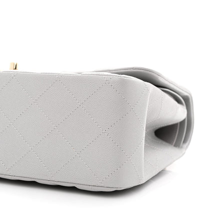 Chanel Caviar Quilted Jumbo Double Flap Light Grey 9 of 9