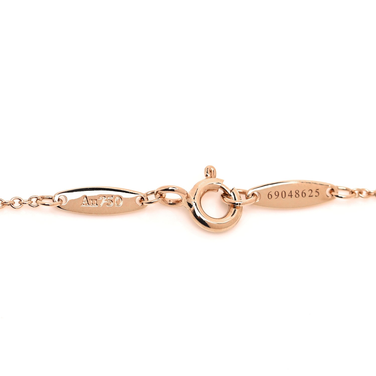 Tiffany 18K Rose Gold Diamond .25ct Elsa Peretti Diamonds by the Yard Pendant Necklace 5 of 12