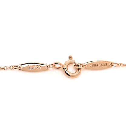 Tiffany 18K Rose Gold Diamond .25ct Elsa Peretti Diamonds by the Yard Pendant Necklace 5 of 12