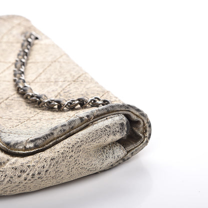 Chanel Distressed Metallic Lambskin Quilted Le Marais Ligne Flap Gold 9 of 11