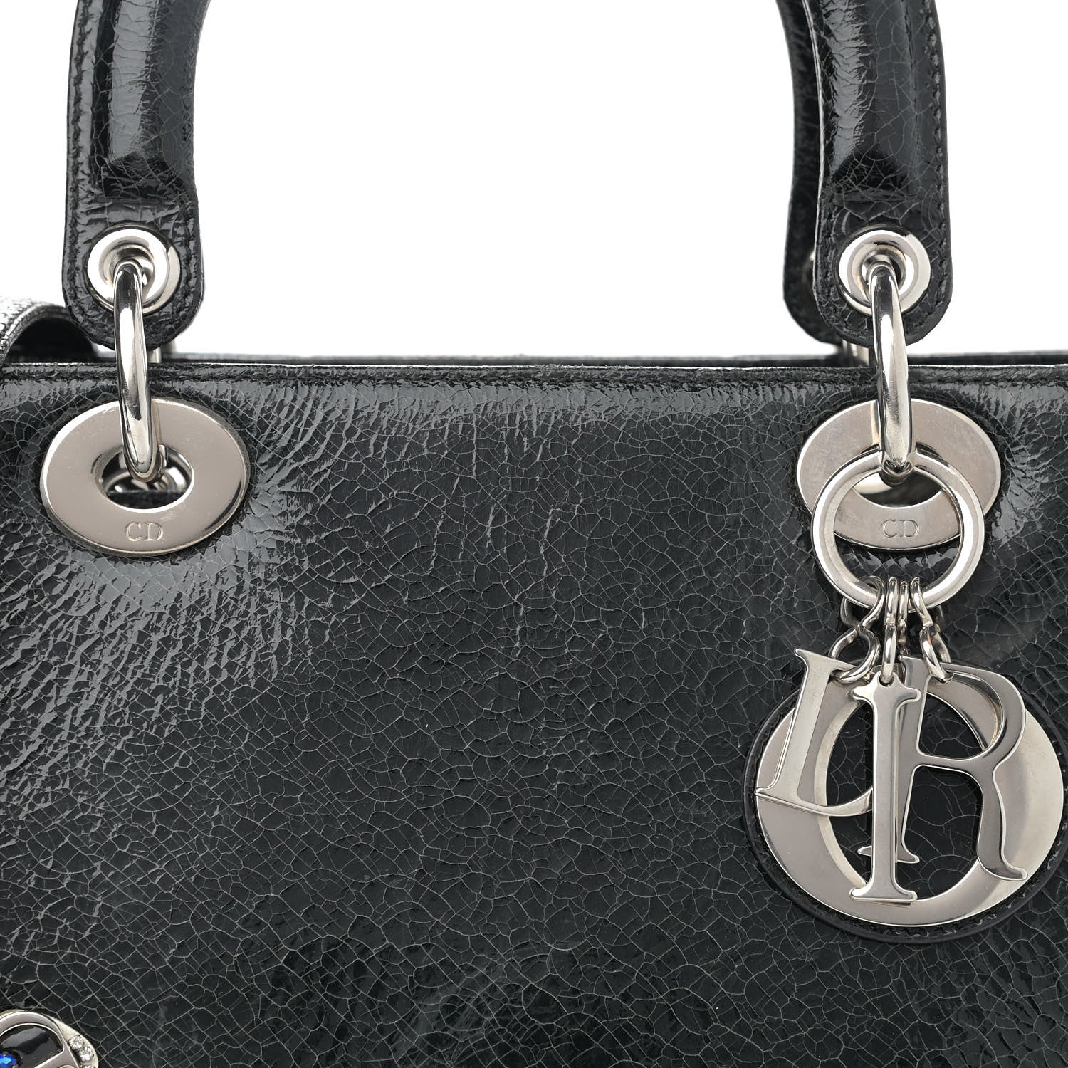 Christian Dior Ceramic Effect Deerskin Jeweled Swan Lady Dior Black 12 of 12