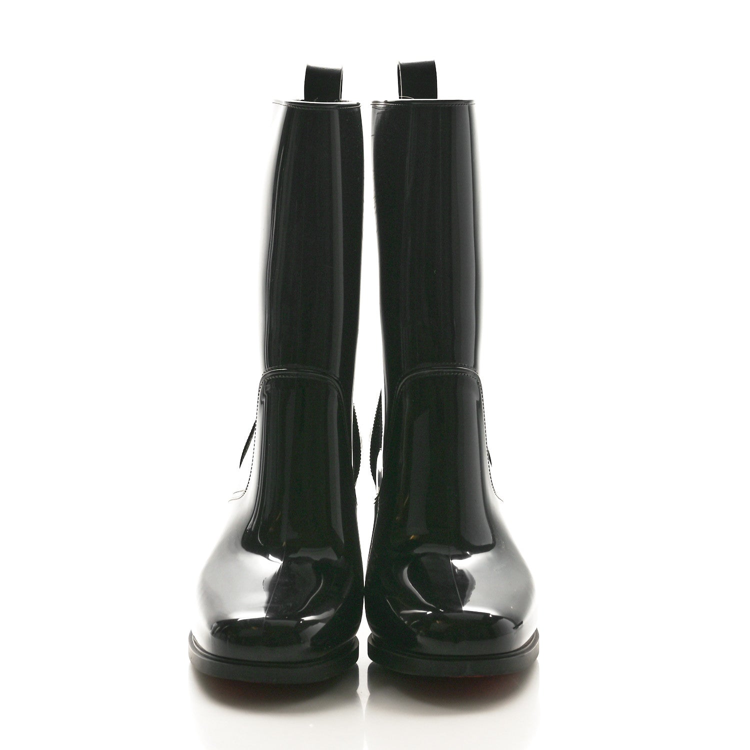 Christian Louboutin Recycled PVC Calfskin Loubirain 70 Boots 38 Black 2 of 7