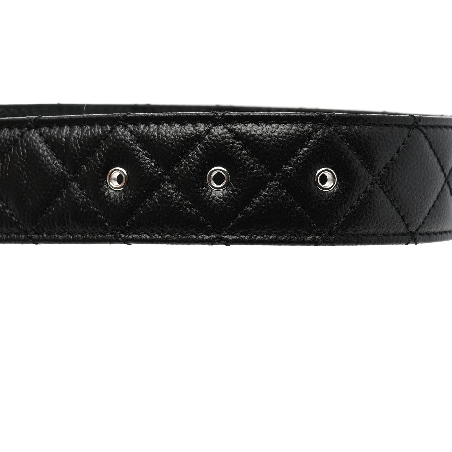 Caviar Quilted CC Chain Belt 85 34 Black