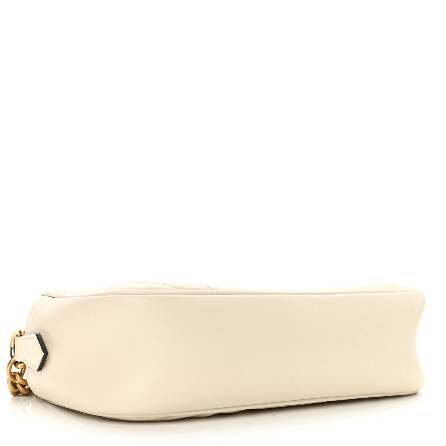 Gucci Calfskin Matelasse Small GG Marmont Chain Shoulder Bag White 4 of 11