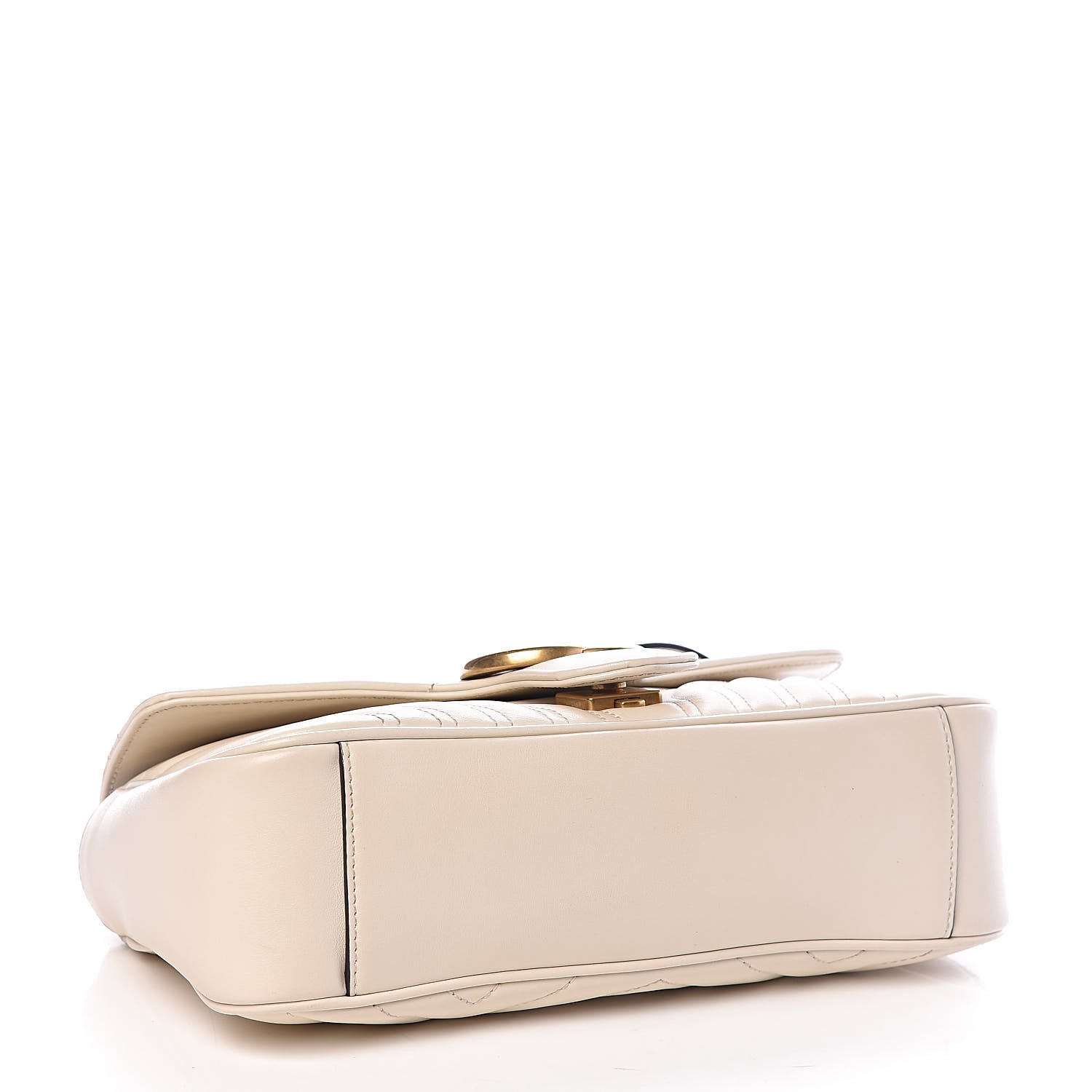 Gucci Calfskin Matelasse Small GG Marmont Shoulder Bag White 4 of 11