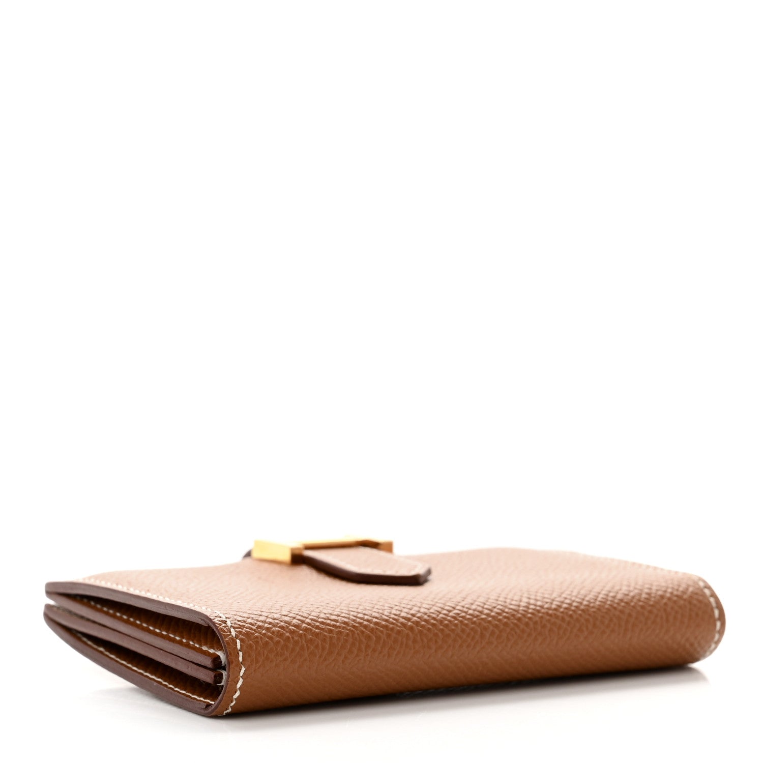 Hermes Epsom Bearn Card Holder Wallet Gold 3 of 6