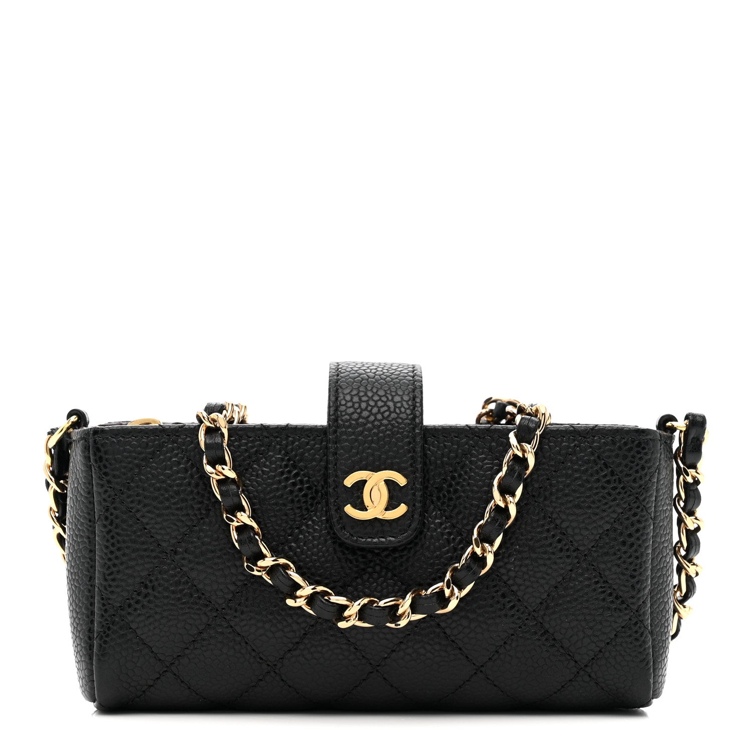 Chanel Caviar Quilted Phone Holder Black 1 of 12