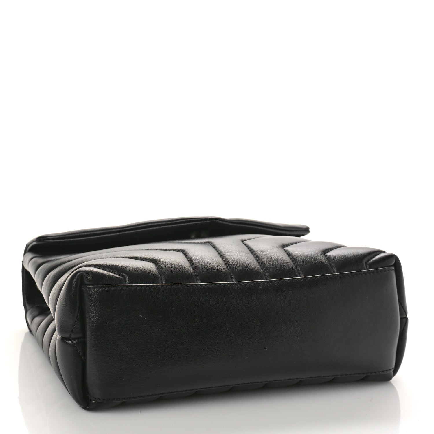 Saint Laurent Calfskin Y Quilted Monogram Small Loulou Chain Satchel Black 4 of 8