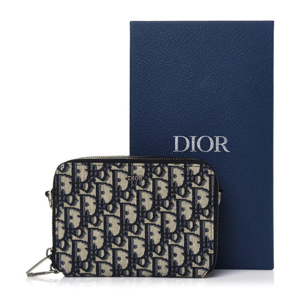 Christian Dior Oblique Pouch Navy Blue 15 of 15