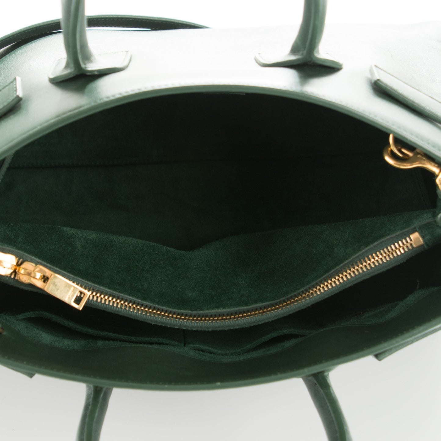Calfskin Small Sac De Jour Dark Green