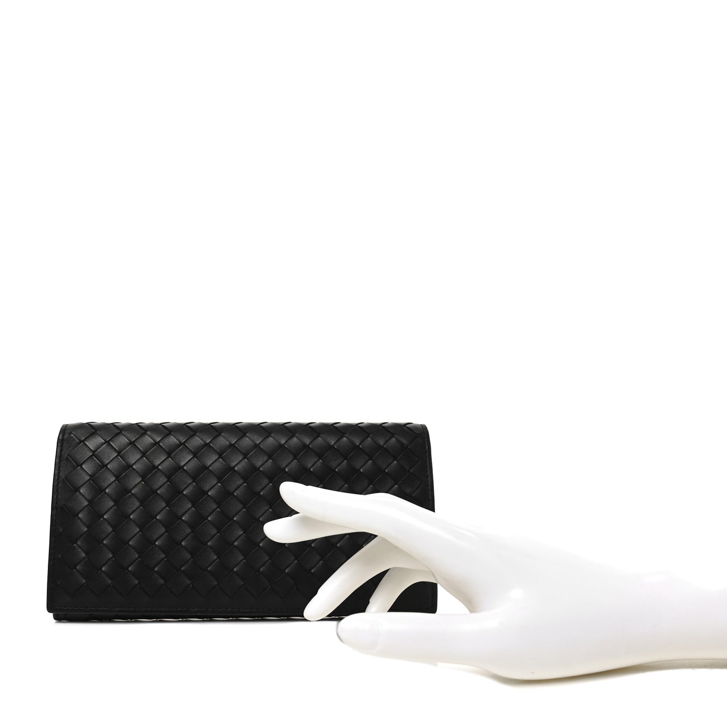 Nappa Intrecciato Flap Wallet Black