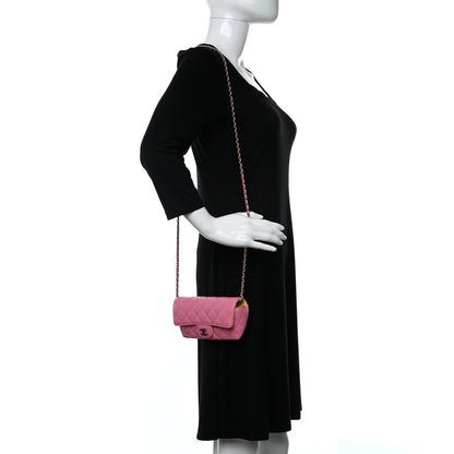 Chanel Lambskin Quilted Glasses Case With Chain Pink Yellow 2 of 12