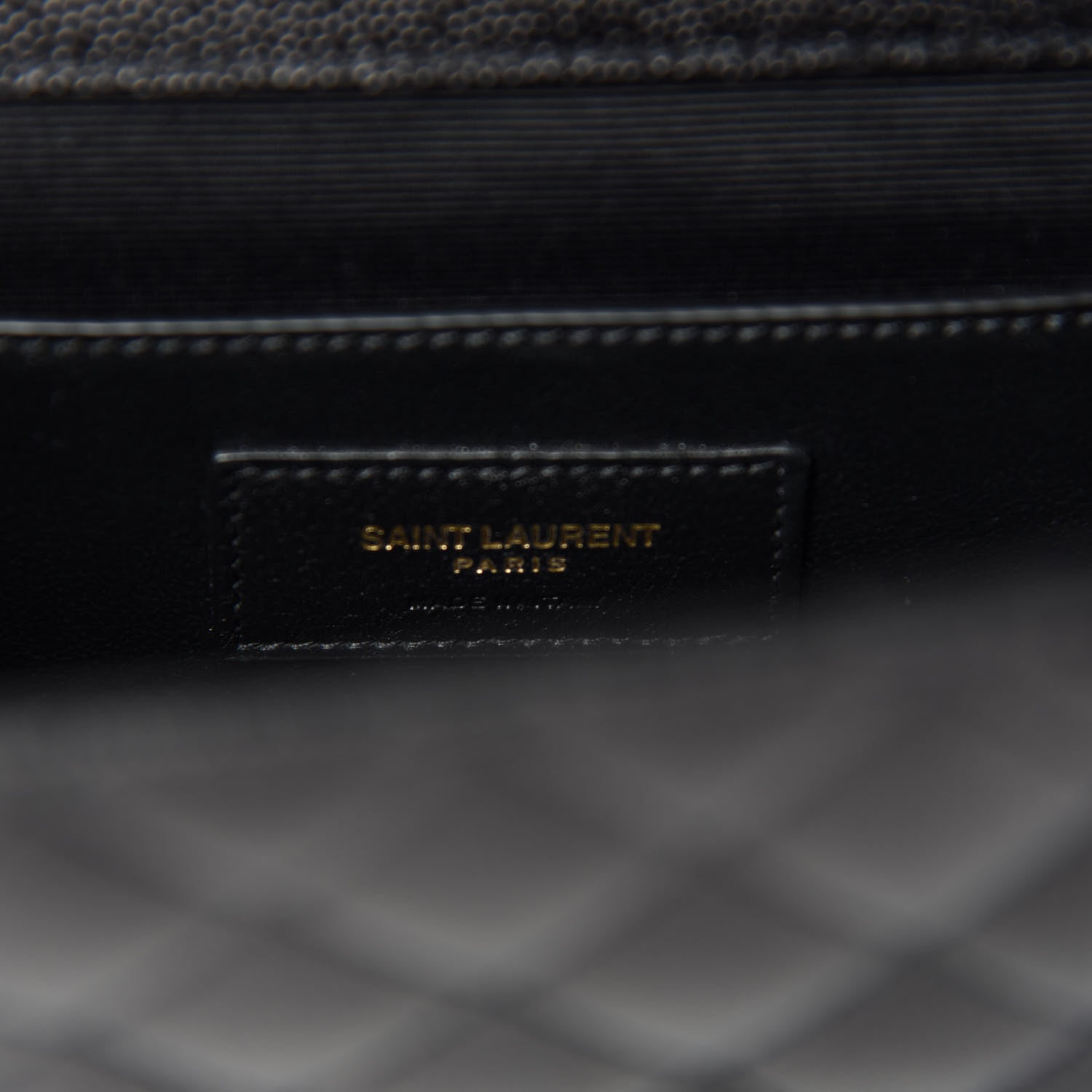 Saint Laurent Grain De Poudre Textured Mixed Matelasse Triquilt Small Monogram Satchel Black 8 of 10