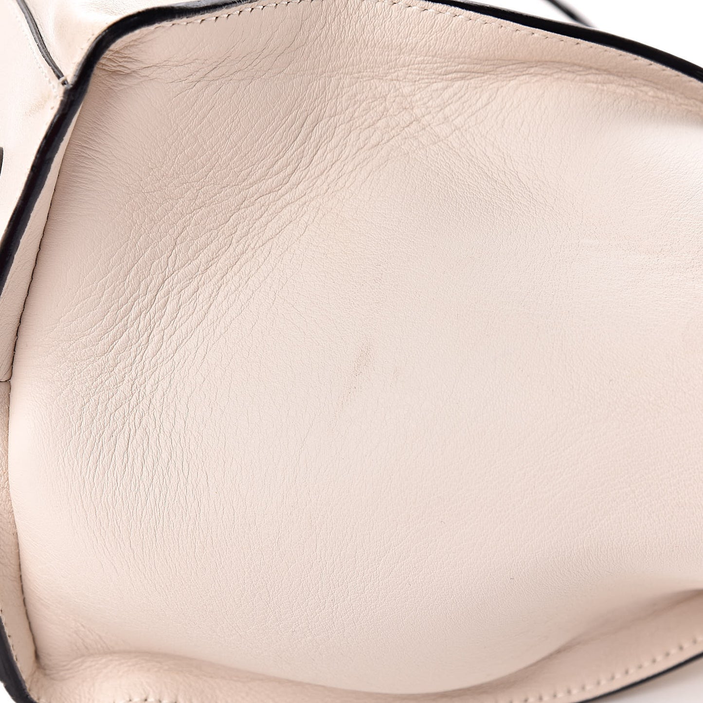 Calfskin Small Monogram Cabas Dove White