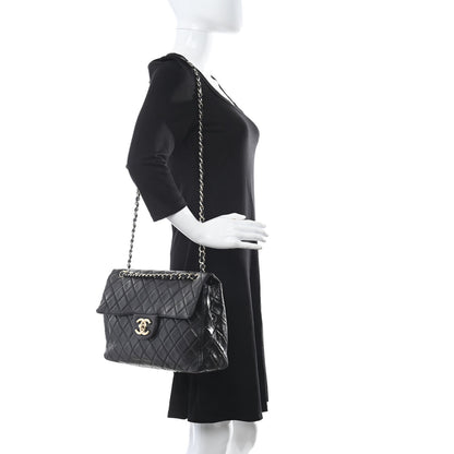 Chanel Washed Lambskin Quilted Maxi Single Flap Black 2 of 11