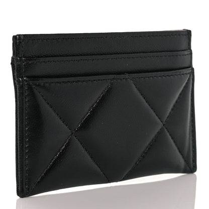 Chanel Lambskin Quilted Chanel 19 Card Holder Black 3 of 12