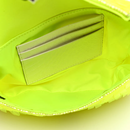 Fendi Transparent Paillettes Elaphe Mini Baguette Yellow Fluo Avorio 5 of 10