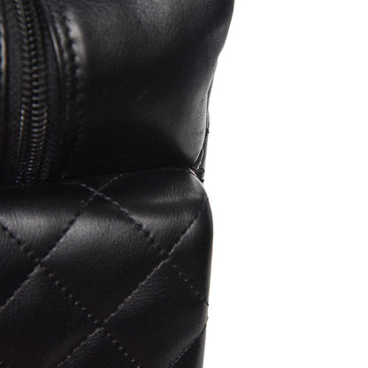Chanel Calfskin Quilted Large Cambon Multipocket Reporter Black White 8 of 10