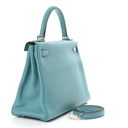 Hermes Taurillon Clemence Kelly Retourne 28 Bleu Atoll 3 of 11