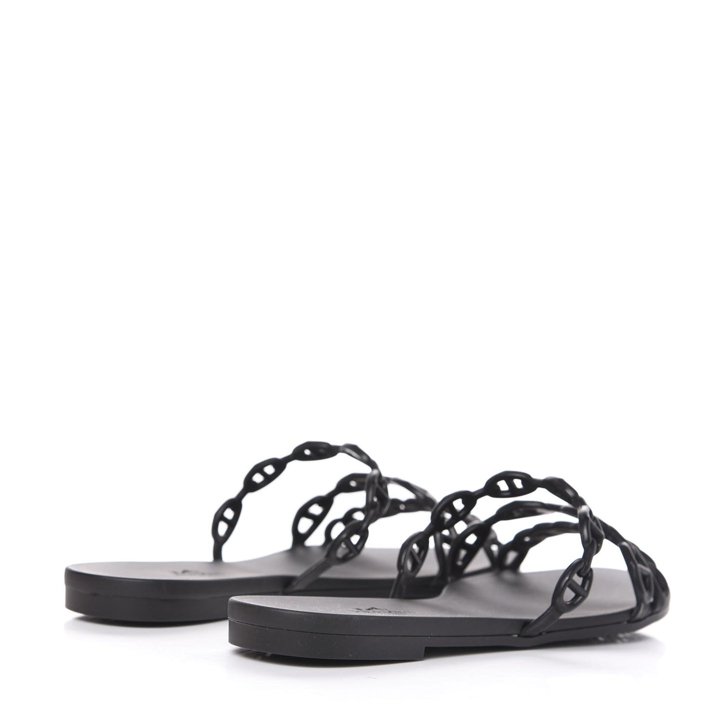 Rubber Chaine d'Ancre Rivage Sandals 36 Black