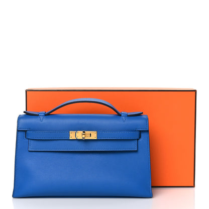Hermes Swift Kelly Pochette Clutch Bleu Zellige 11 of 11