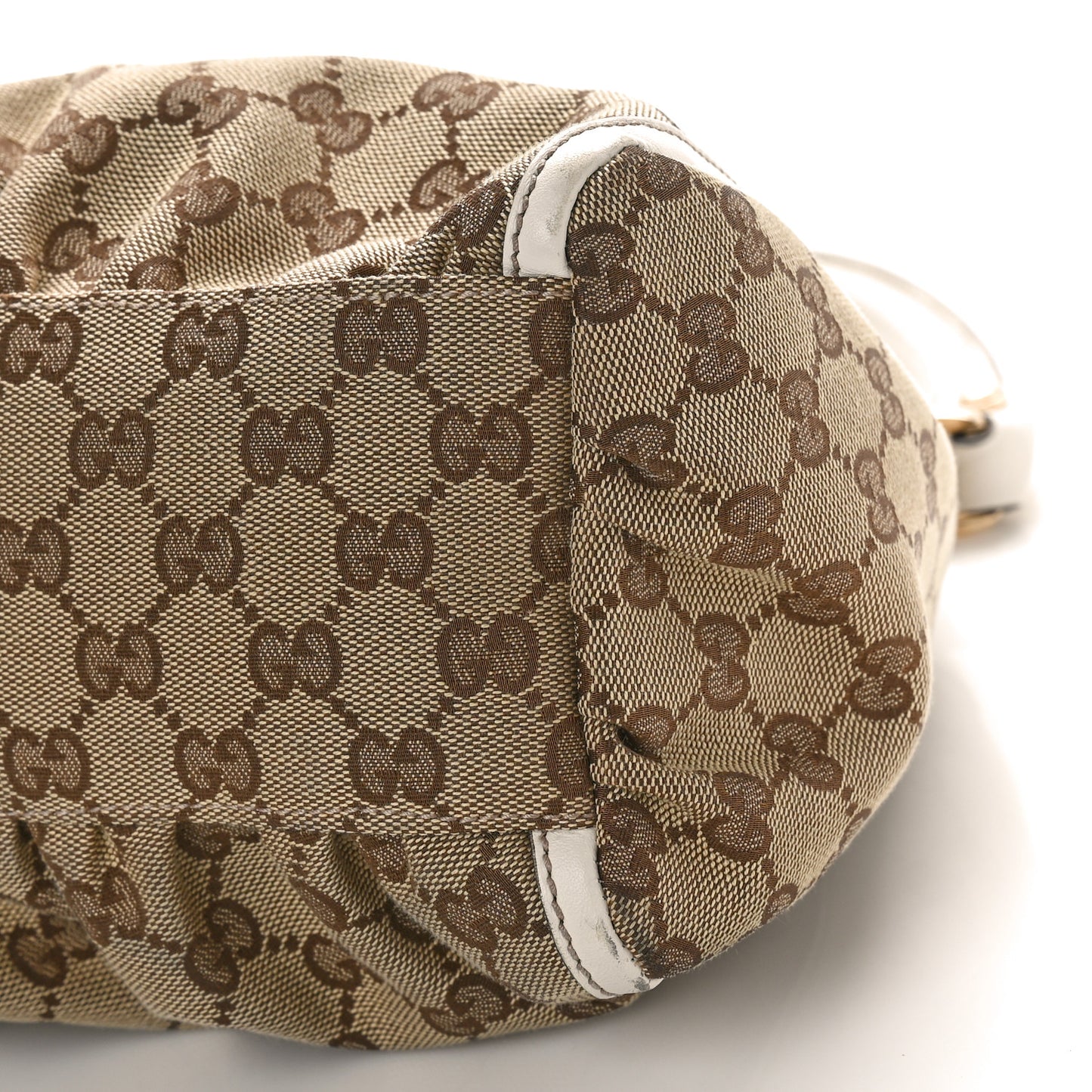 Monogram Medium D Gold Ring Hobo White