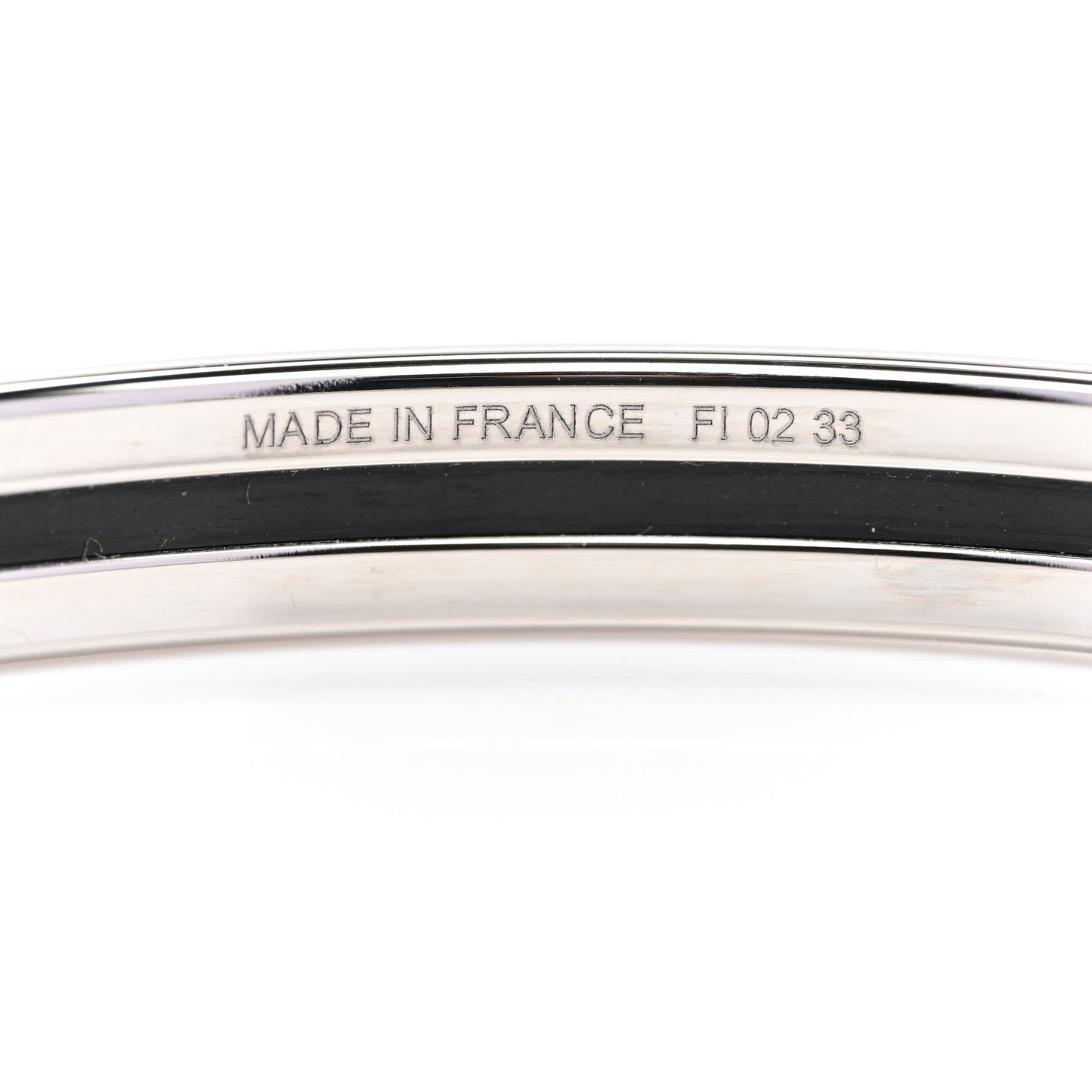 Enamel Printed Extra Narrow Bracelet 65 Marron Glace
